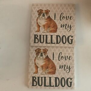 Coasters  Bundle ‘’I Love my Bulldog’’ NWOT